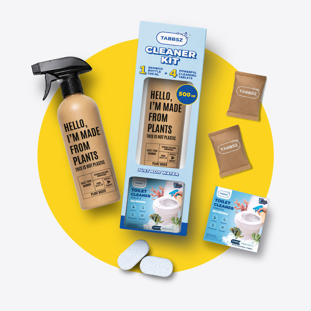 Starter Kit  Spray Cleaner -  4 tabs(16.9 Fl.oz)+Bottle